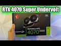 Undervolt your rtx 4070 super for more fps and lower temperature  tutorial