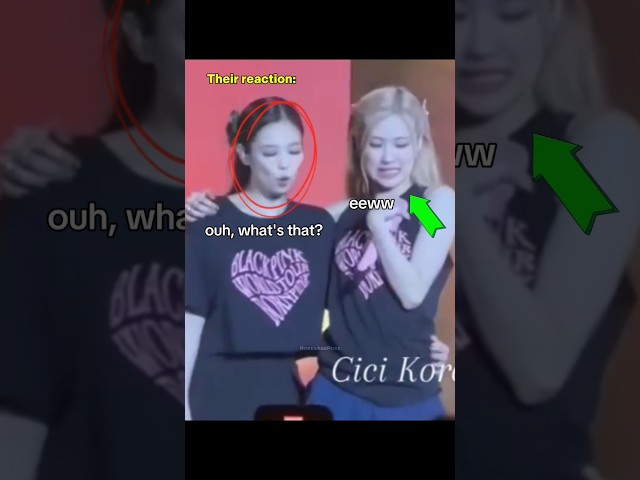 I just wondering why they do that #blackpink #jennie #rosé class=