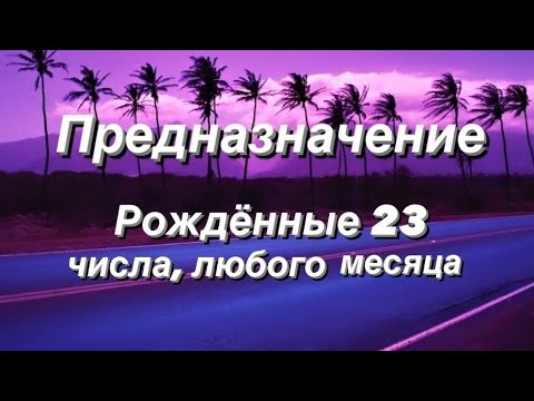 Предназначение. Реализация. Рождённые 23 числа.