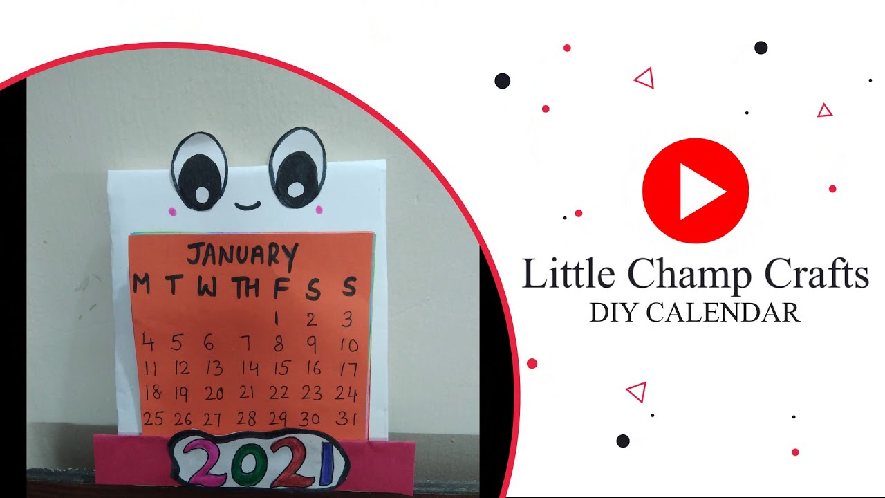 How to make a 2021 desk calendar | diy calendar |paper Mini calendar ...