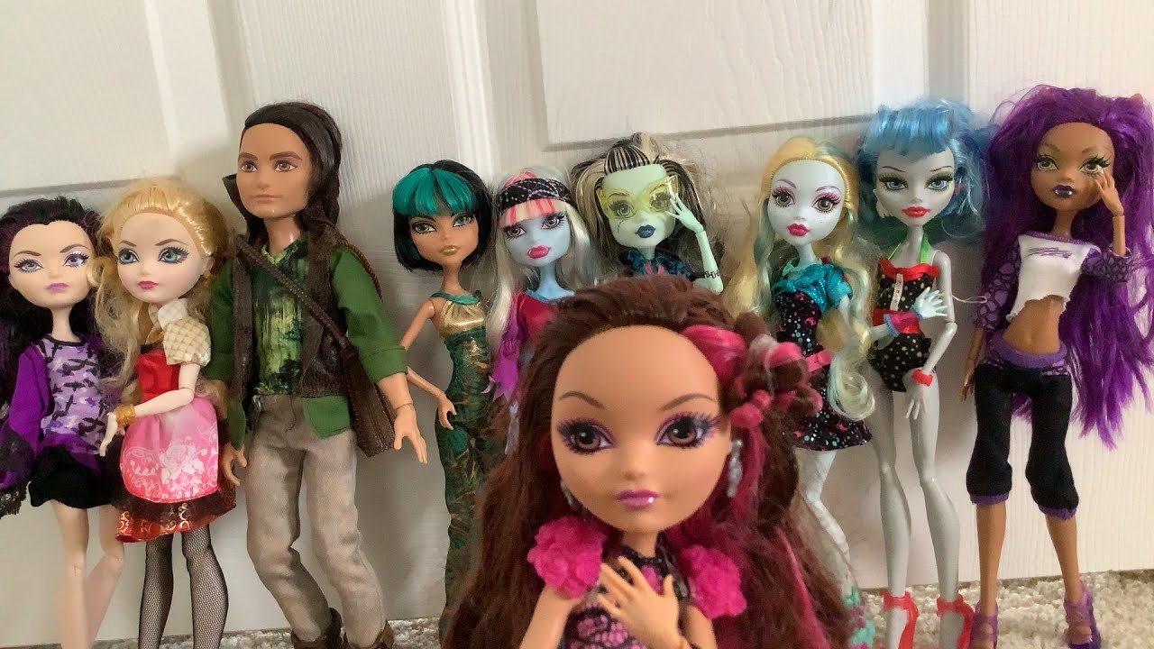 LIZZIE’S HUGE MONSTER HIGH AND EVER AFTER HIGH THRIFT DOLL HAUL | faded brows Briar and more!