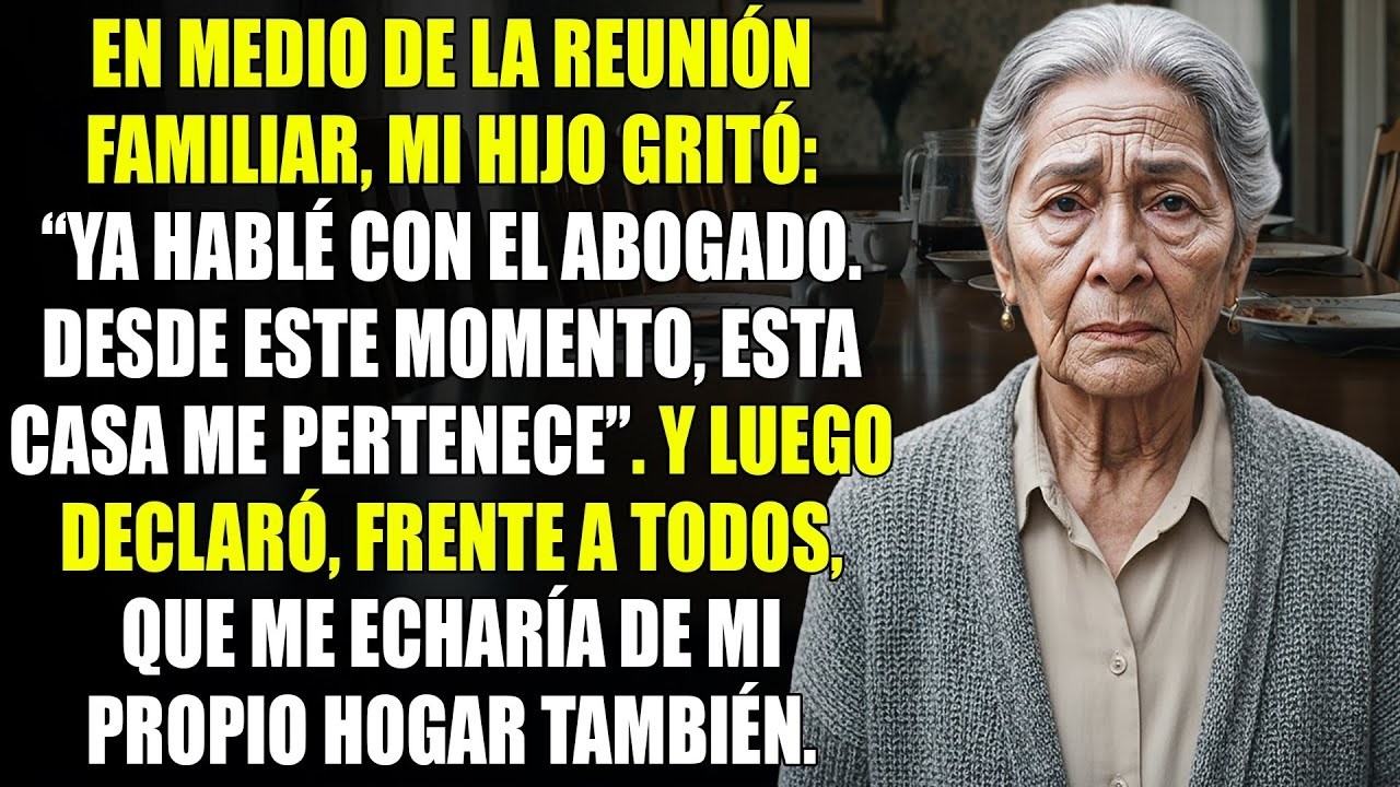 ¡La casa me pertenece ahora… vete!' gritó mi hijo en la fiesta familiar  Yo solo me levanté y…