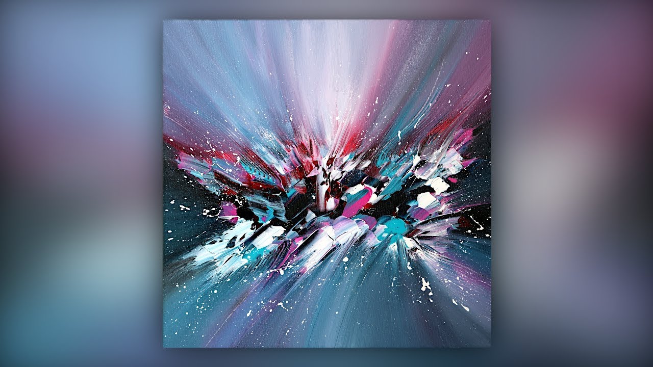 Colorful Abstract Painting / Acrylic Paint / Palette Knife Technique ...