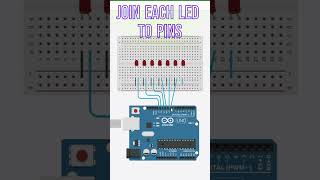Tinkercad Arduino LED Chaser 💡 | Running LEDs in 30 Seconds | ViruCadTech 🚀 #arduino #futuretech #ai