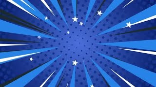 4K Animated Motion Graphic Video Stock | Blue Popart Cartoon Comic Background in 4 By Under21 Studio