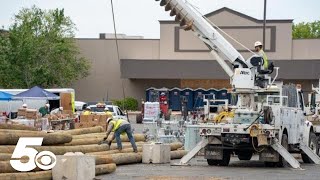 Communities thank linemen working tirelessly after severe weather