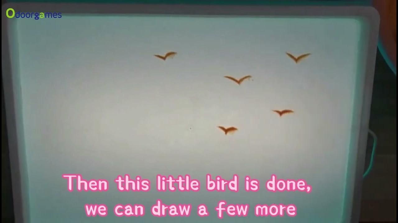 sand art tutorial for beginners, Lesson 16 Flying Bird