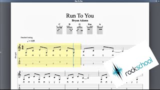 Video thumbnail of "Run To you Rockschool Hot Rock Grade 1 Guitar"