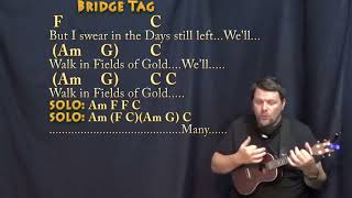 Video thumbnail of "Fields of Gold (Sting) Ukulele Cover Lesson in Am with Chords/Lyrics"