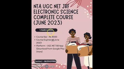 NTA UGC NET ELECTRONIC SCIENCE June 2023 Complete Course | ASWINI KUMAR Ex Unacademy Educator