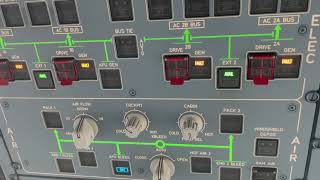 Airbus A350-900 APU start up ECAM and ACMS