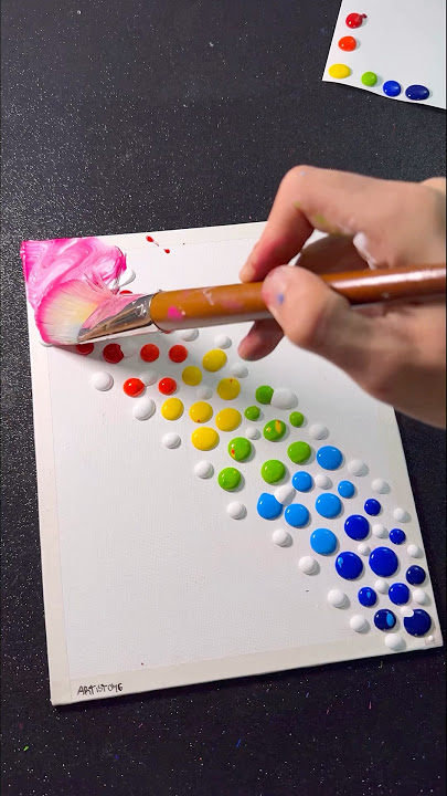 Easy Painting Idea Using a Big Brush! 🫶✨🎨 #artwork #shorts #art
