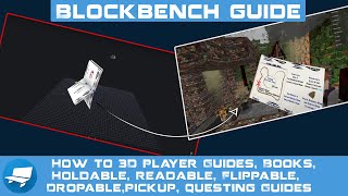 How to 3D Player Guides, Books, Holdable, Readable, Flippable, Dropable, Pickup, Questing Guides