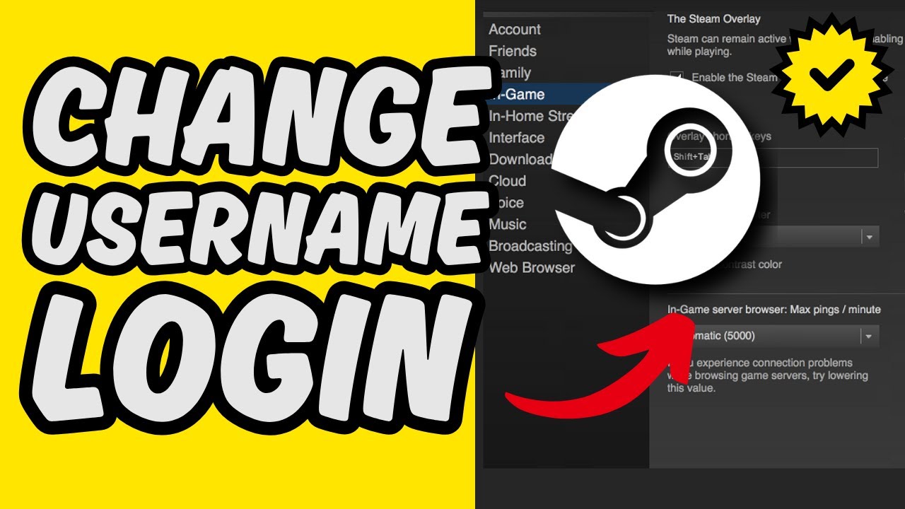 How To Change Username Login in Steam in 2025 YouTube