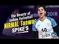 Nirmal tanwar volleyball  best women volleyball player in india  super spikes 