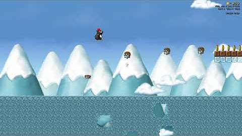 SuperTux 0.6.1 OMG ! a flying penguin