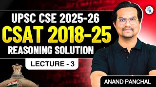 Reasoning Solution | CSAT PYQ Series 2018–2025 | L-3 | UPSC CSE 2025–26 | Anand Panchal