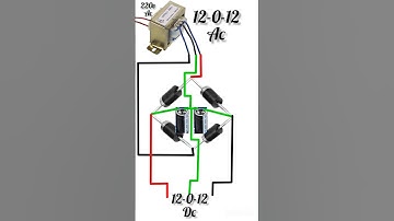 12-0-12 transformer rectifier se 12-0-12 Dc kaise Banaye | how to make 12-0-12 dc #shorts #12-0-12
