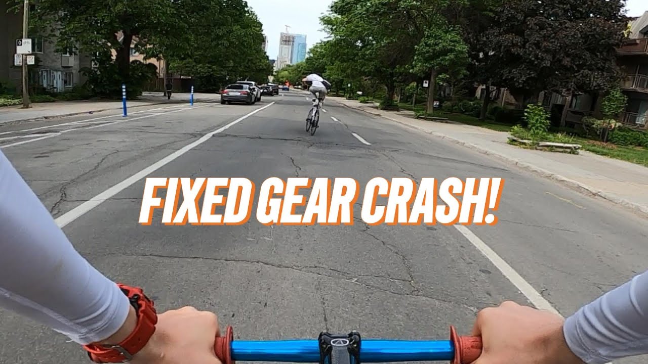 BUSY MONTREAL FIXED GEAR RIDE *CRASH* - YouTube