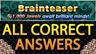 Khux | Free 1000 Jewels! All Brainteaser Answers #1-10