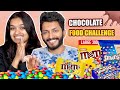 Chocolate food challenge  mms and smarties challenge   aiyai nangi  crazy siblings  sl trish