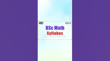 bsc mathematics syllabus 2025
