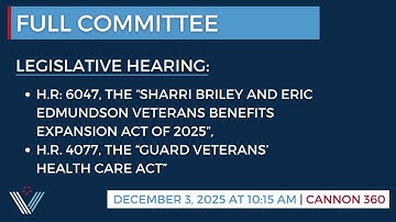Full Committee Legislative Hearing on "H.R: 6047& H.R. 4077”"