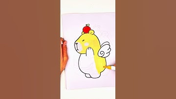 Cute Capybara Coloring ✨🐾 #Shorts