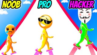 Heels Runner 3D: High Stack! - NOOB vs PRO vs HACKER screenshot 2
