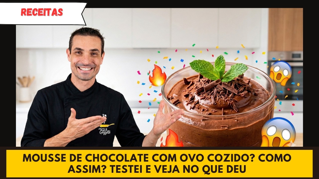 VIRALIZOU!!! Essa mousse de chocolate com OVO COZIDO!!! Será que fica boa???