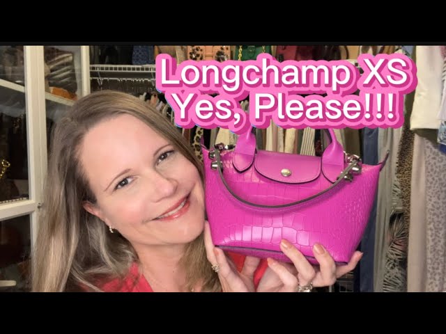 WHAT'S IN MY BAG? Longchamp Le Pliage Cuir Top handle bag XS 