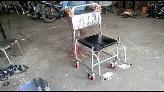 Stainless Steel Rolling Shower Commode Wheelchair - Call +918770784247 - www.mobilitykart.com