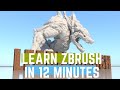 Learn Zbrush In 12 Minutes - Zbrush Beginner Tutorial