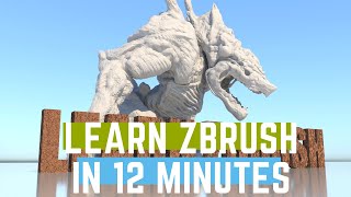 Learn Zbrush In 12 Minutes - Zbrush Beginner Tutorial