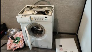 Destruction of the Zanussi washing machine without shock absorbers!