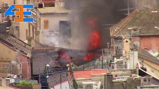 Genova, appartamento in fiamme nel centro storico - 09 05 2023