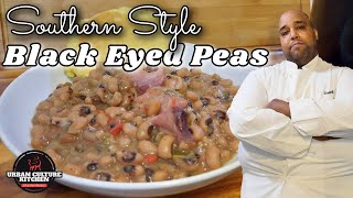 Flavorful Southern Black Eyed Peas with ham hocks