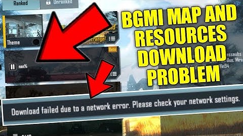 BGMI MAP AND RESOURCES DOWNLOADING PROBLEM | DOWNLOAD FAILED DUE TO A NETWORK ERROR