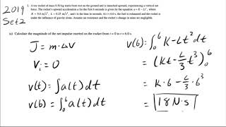 AP Physics C: Mechanics FRQ 2019 Set2 Q2 Walkthrough