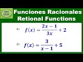 Funcion Racional grafica ceros f(0) rango dominio crecimiento decrecimiento