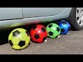 Crushing Crunchy & Soft Things by Car! - EXPERIMENT: SOCCER BALL VS CAR