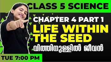 Class 5 Basic Science | Life Within The Seed Part 1| വിത്തിനുള്ളിൽ ജീവൻ | Chapter 4 |Exam Winner