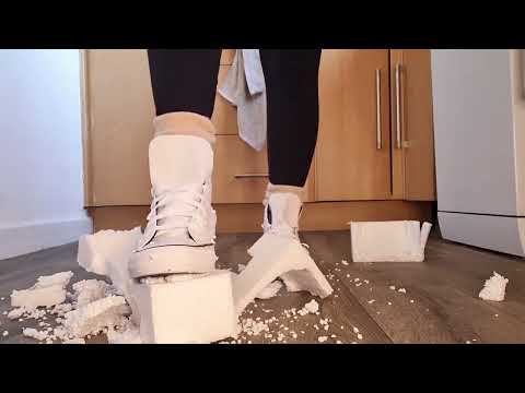 Converse vs. Polystyrene  | Food crush & ASMR