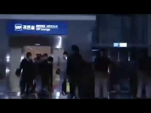 BTS at the airport going to US to attend UNGA in NEW YORK HAVE A SAFE FLIGHT 💜😍
