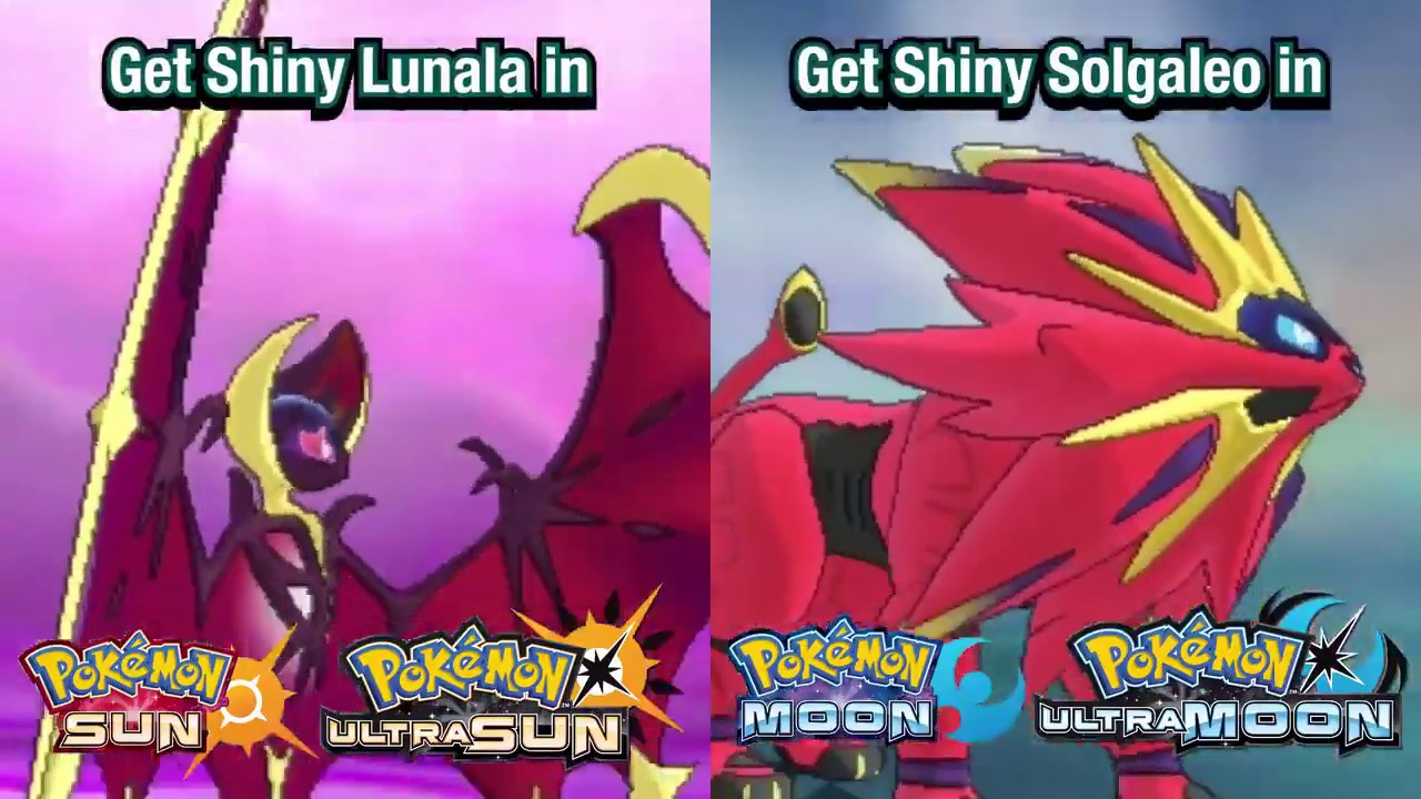 Get Shiny Lunala or Shiny Solgaleo - Pokemon Newspaper