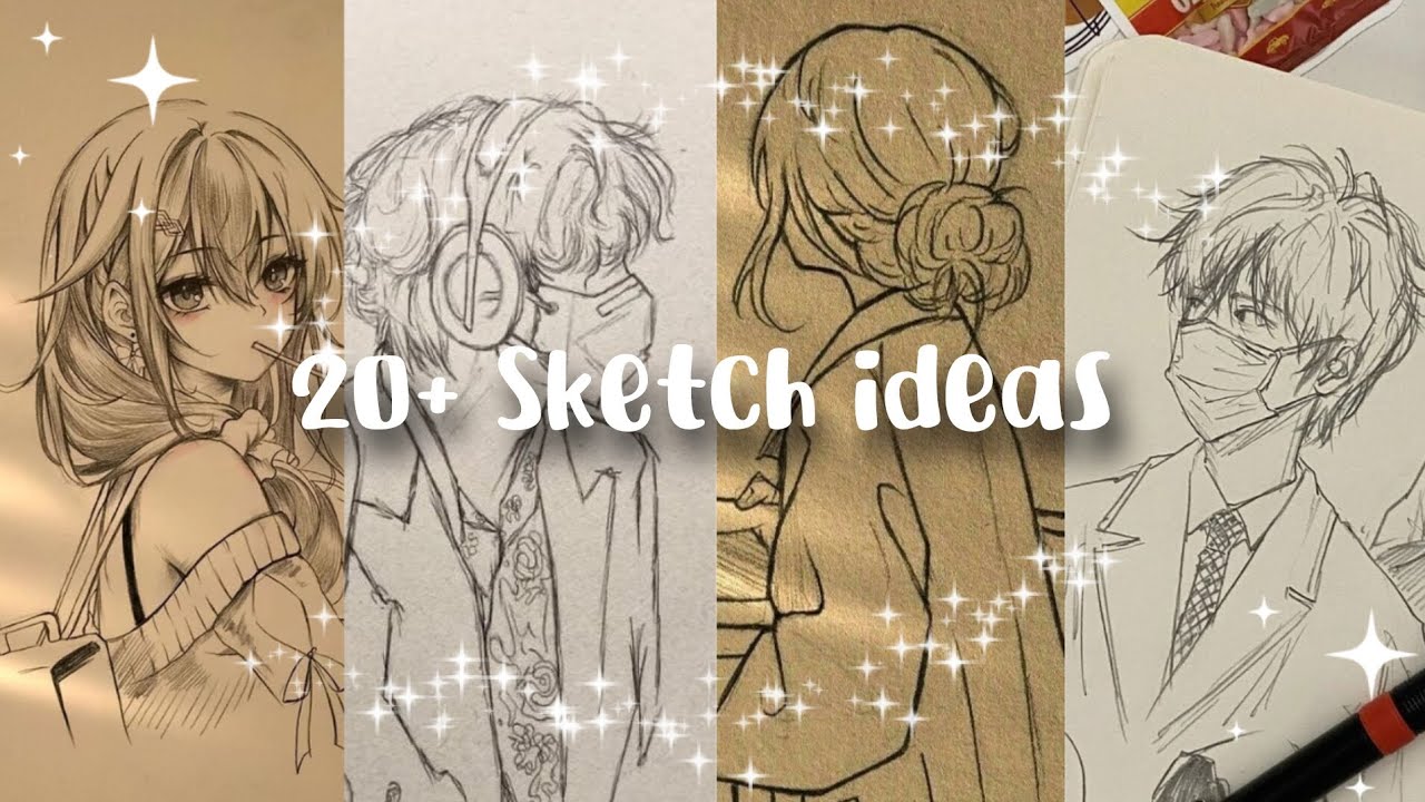 Aesthetic 20+ sketch ideas🎀part 3