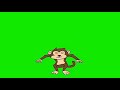 Jumping monkey dance animated green screen for youtubers copyright free