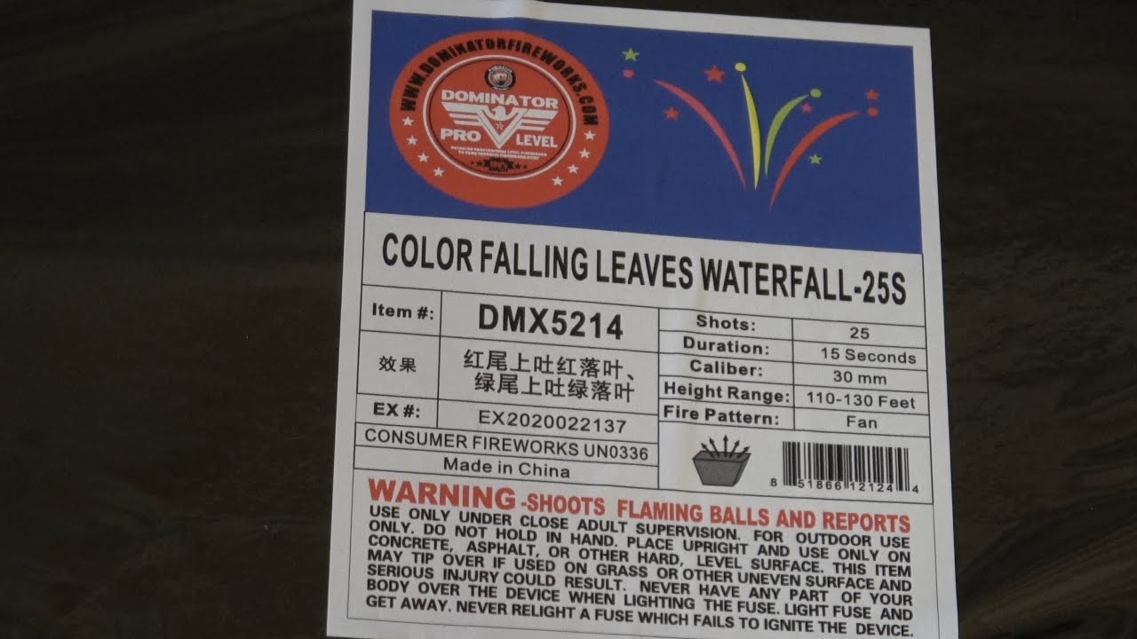 DMX5214 Color Falling Leaves Waterfall 25s cake by Dominator - YouTube