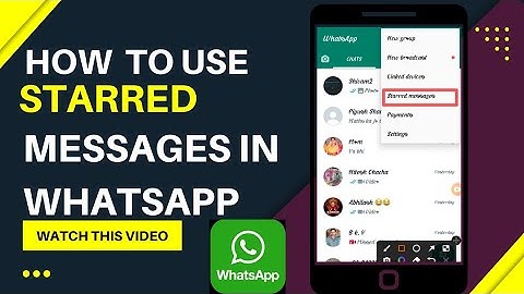 Whatshapp // What is starred message and use in WhatsApp