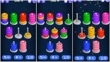 StaColor - 3D Color Hoop Sort Gameplay #9